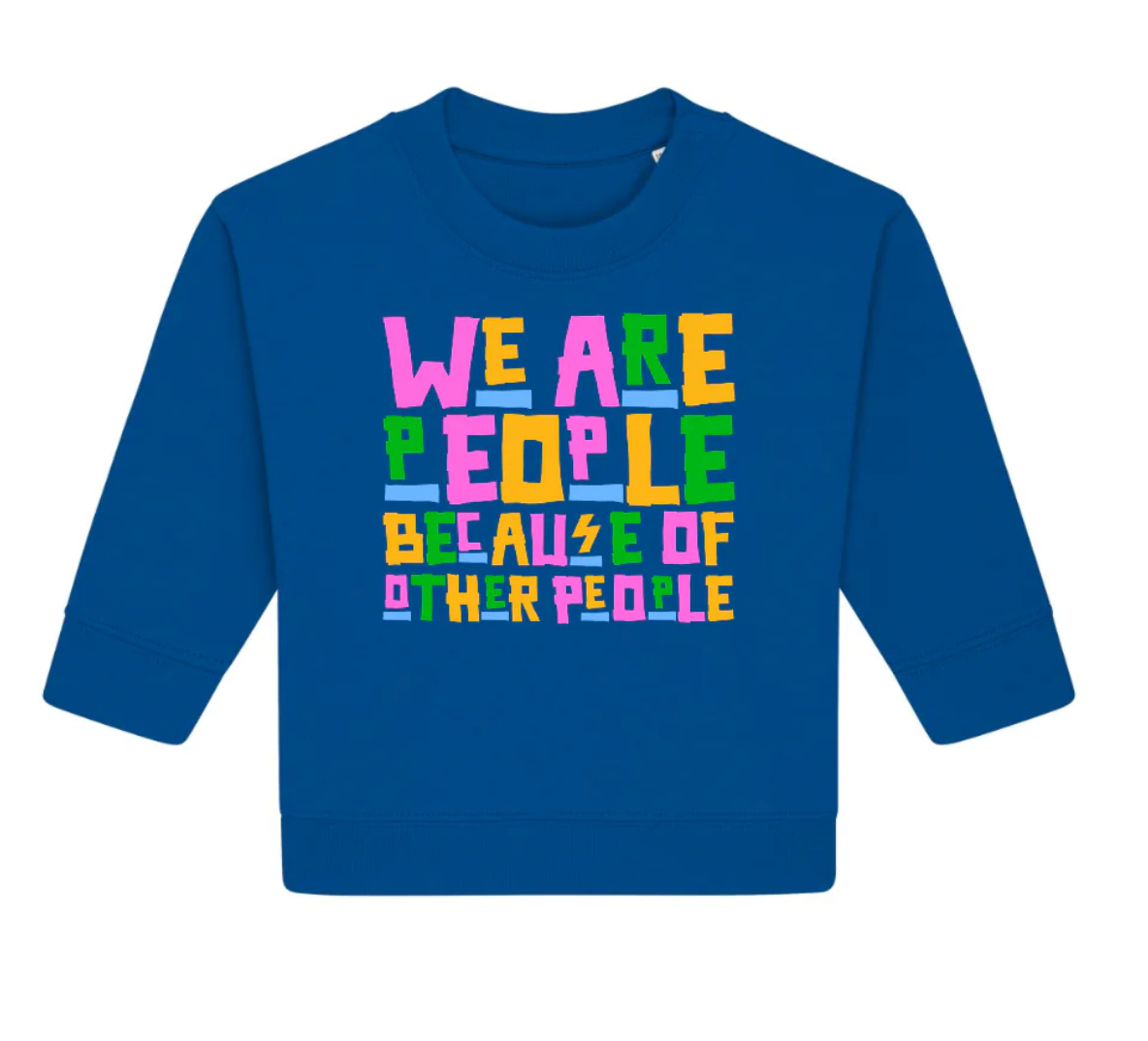 Baby ‘WE ARE PEOPLE’ organic cotton/recycled polyester sweatshirt