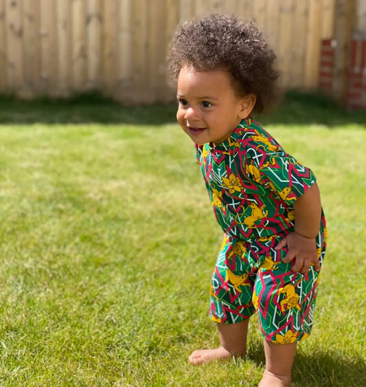 OBI Print: For Bigger percentiles - Ngozi Romper - akwababystore